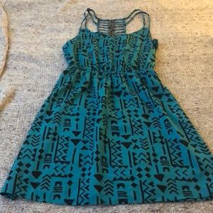 Teal Aztec print dress!
